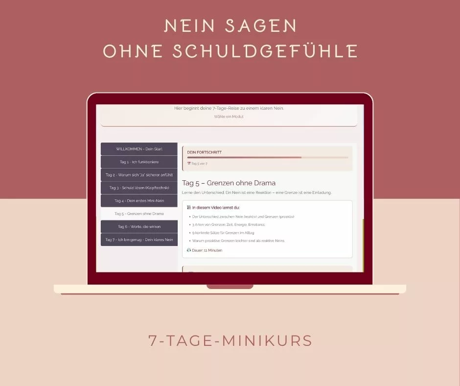 Mockup Minikurs Nein sagen Ausbildung zum Geistigen Heilen